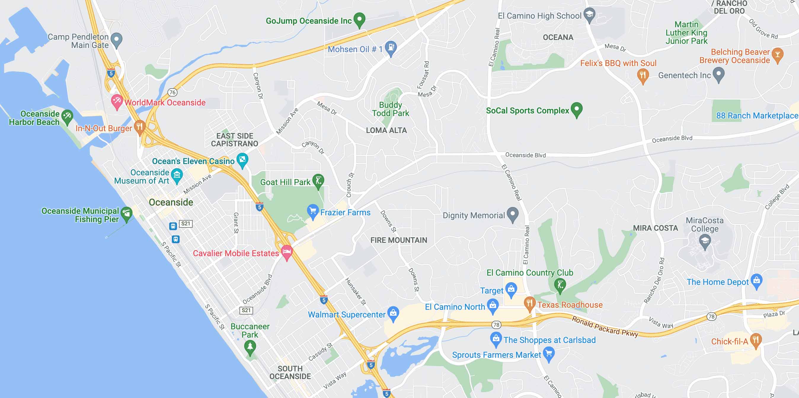 A city map representing the Simulated City experiment